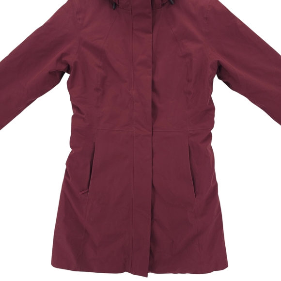 PATAGONIA Women's Tres 3-in-1 Parka Jacket Burgundy Maroon Red SMALL - Picture 2 of 13